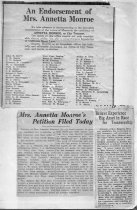 Endorsement of Annetta Monroe as City Treasurer